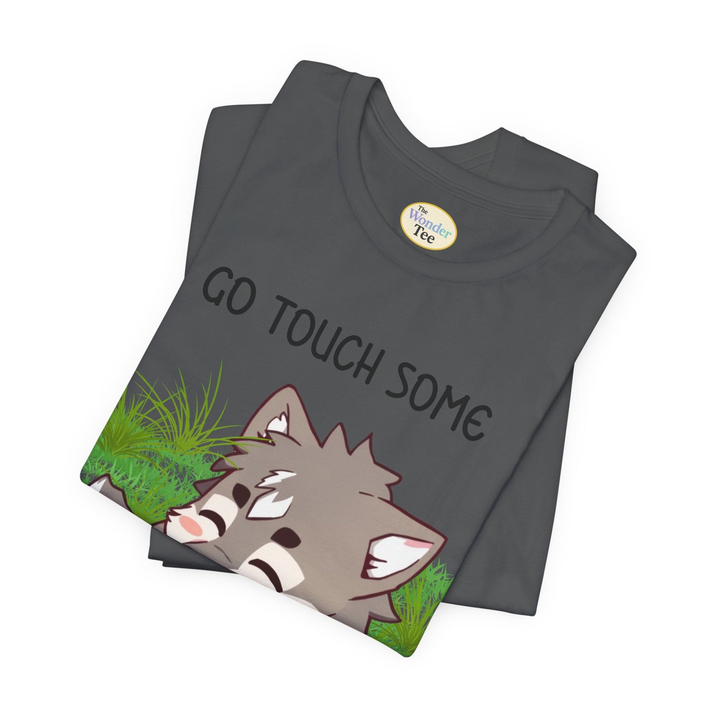 Go Touch Some Grass – Chibi Wolf Tee (Bang Chan Inspired)
