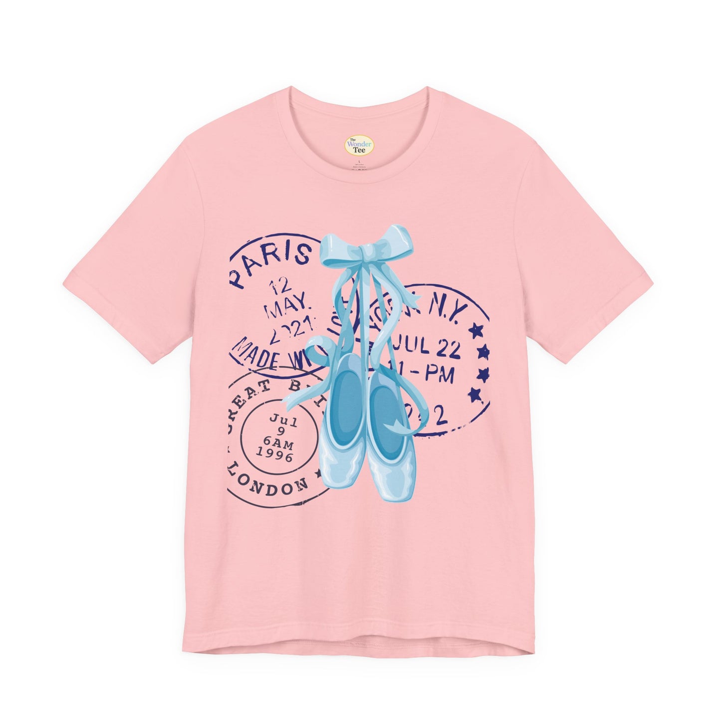 Ballet Letters Tee ā Blue Coquette En Pointe & Postage Edition
