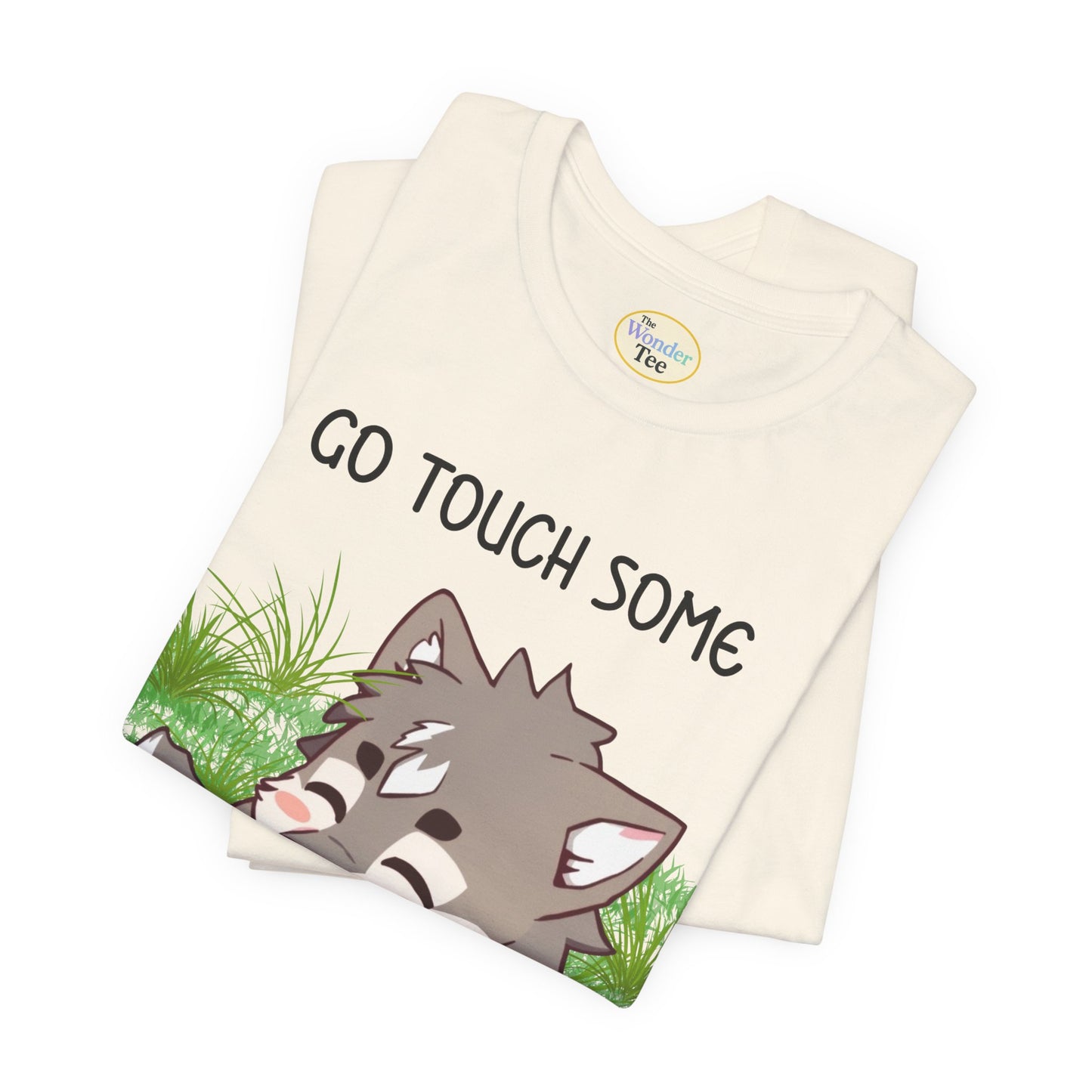 Go Touch Some Grass – Chibi Wolf Tee (Bang Chan Inspired)