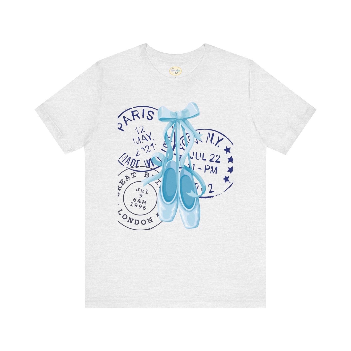 Ballet Letters Tee ā Blue Coquette En Pointe & Postage Edition