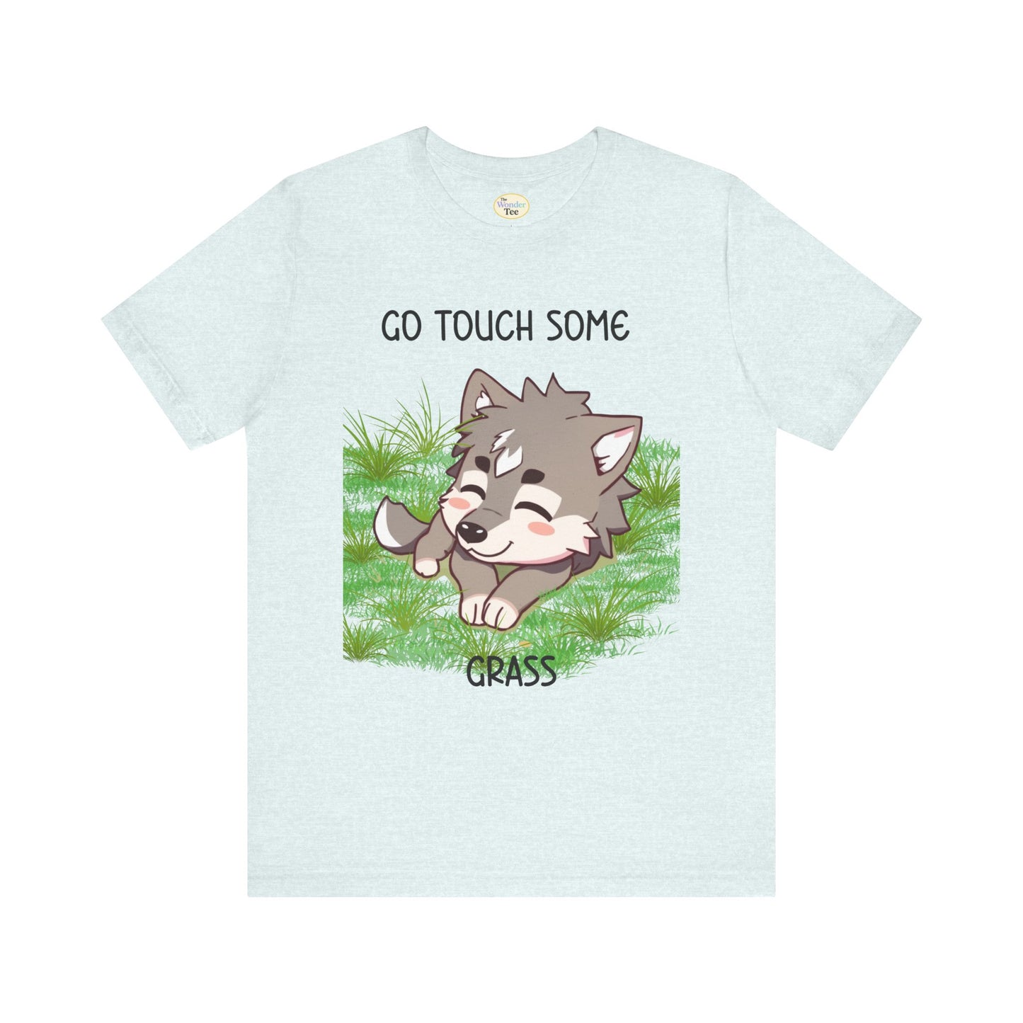 Go Touch Some Grass – Chibi Wolf Tee (Bang Chan Inspired)