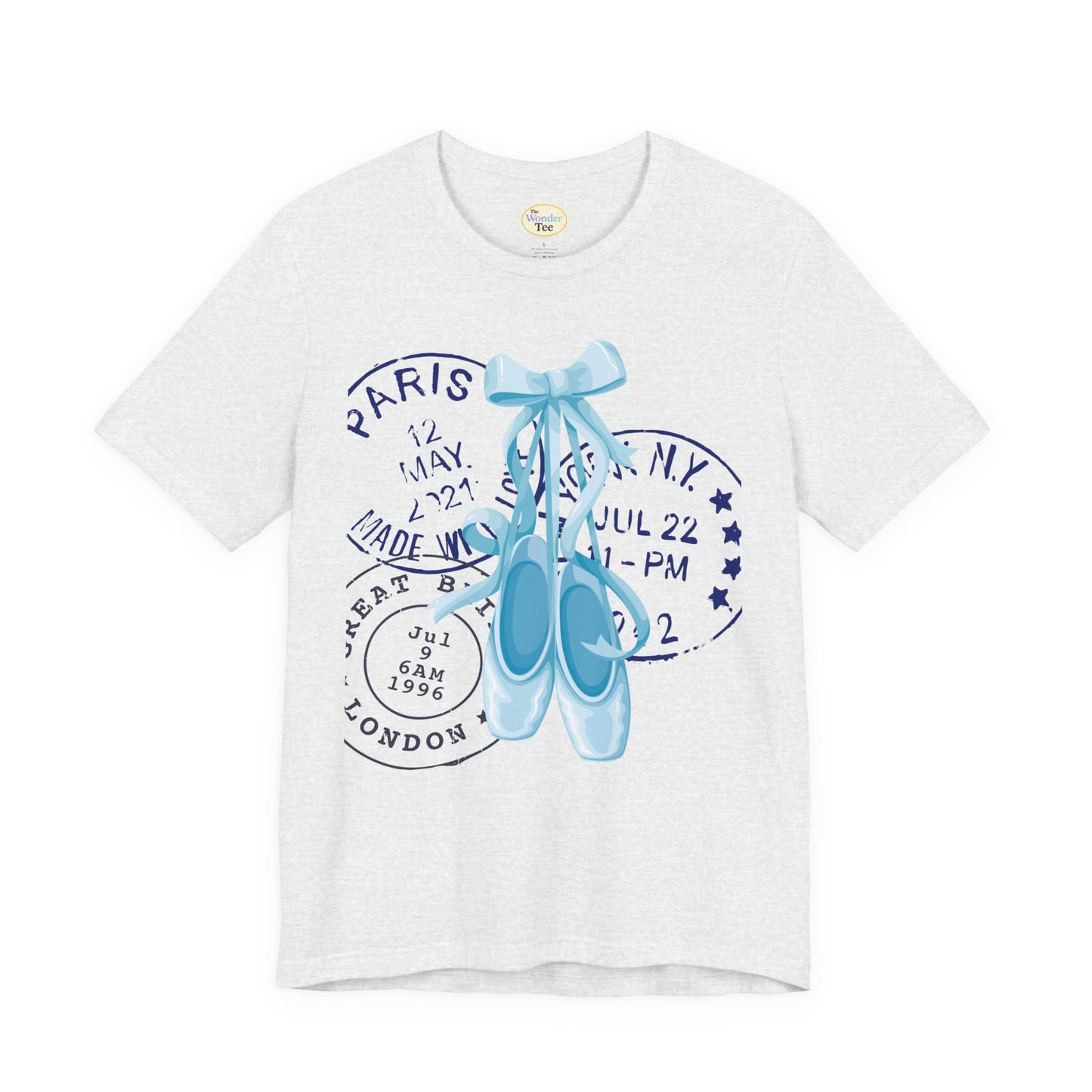 Ballet Letters Tee ā Blue Coquette En Pointe & Postage Edition