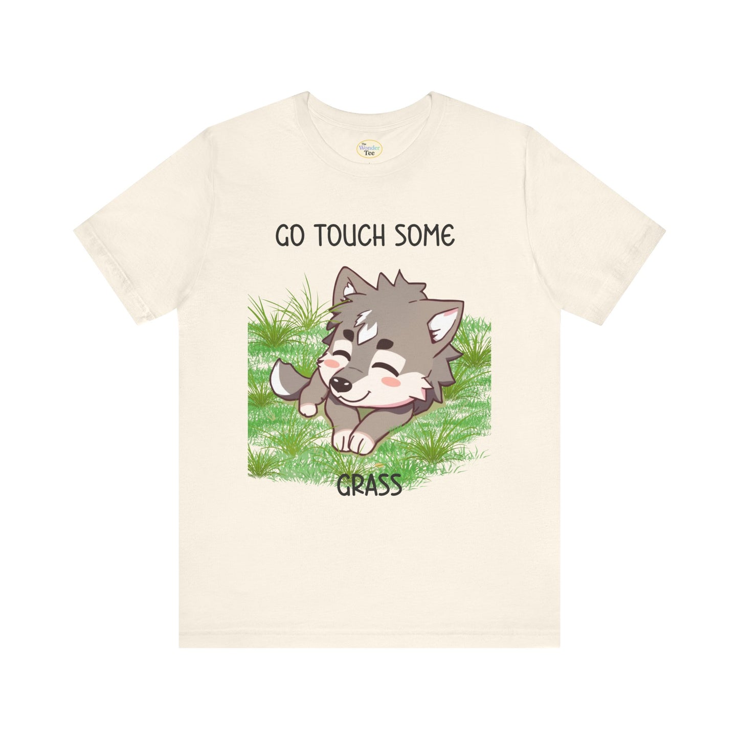 Go Touch Some Grass – Chibi Wolf Tee (Bang Chan Inspired)