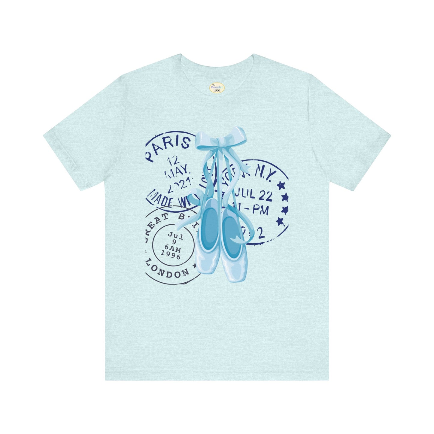 Ballet Letters Tee ā Blue Coquette En Pointe & Postage Edition