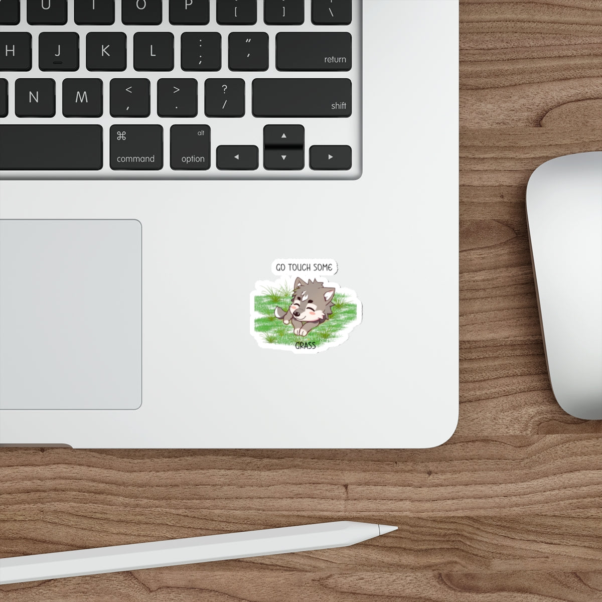 Go Touch Some Grass Sticker – Bang Chan’s PSA (Chibi Wolf Edition)