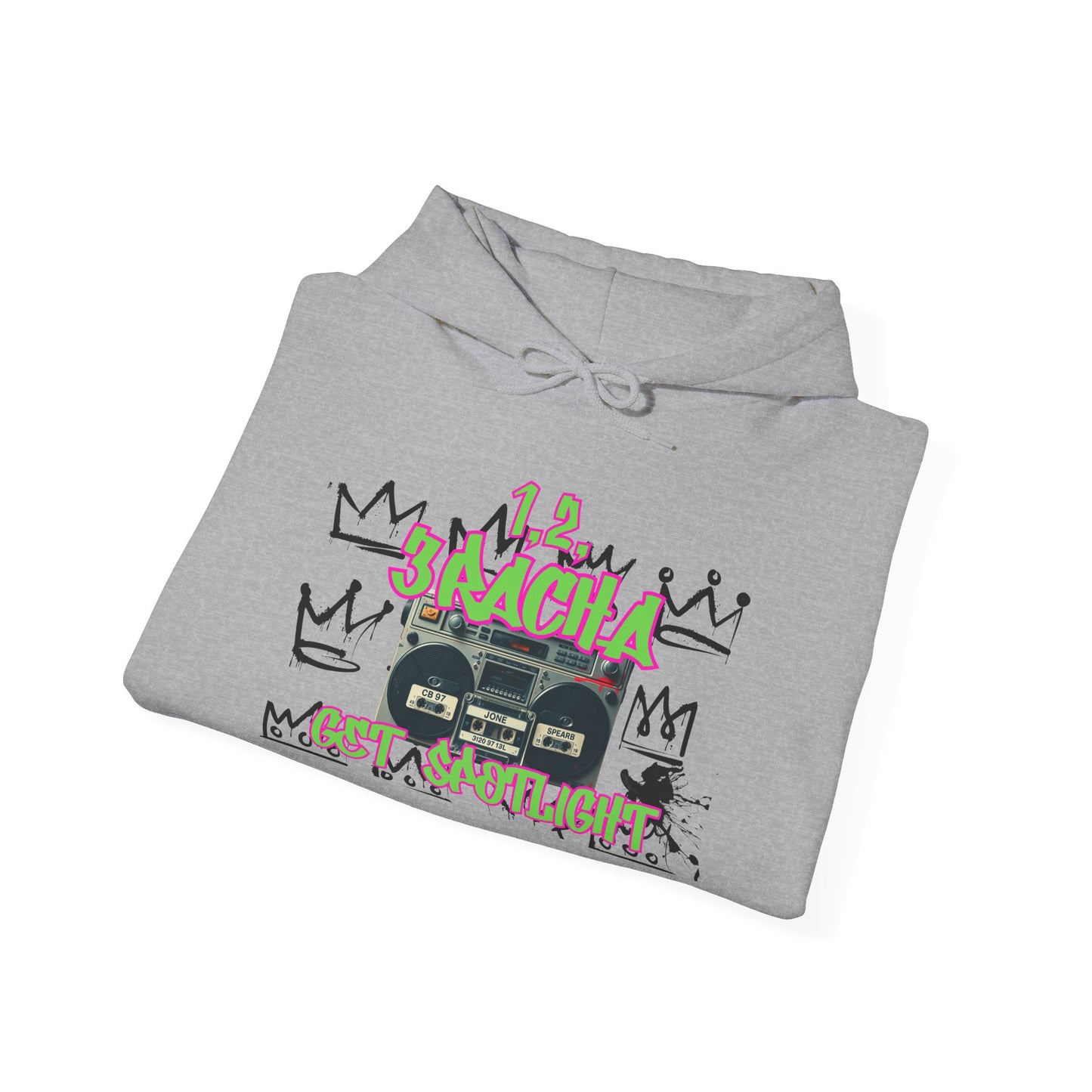 3RACHA Boombox Hoodie – Old School Fire Edition