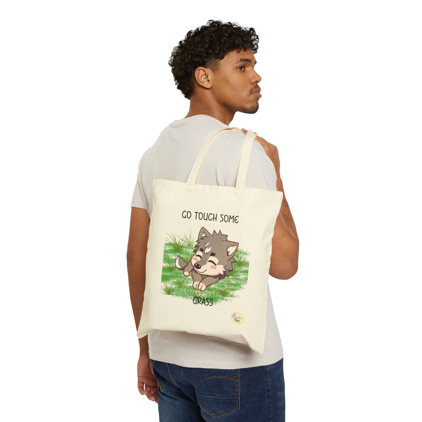 Go Touch Some Grass Tote – Bang Chan / Chibi Wolf Version