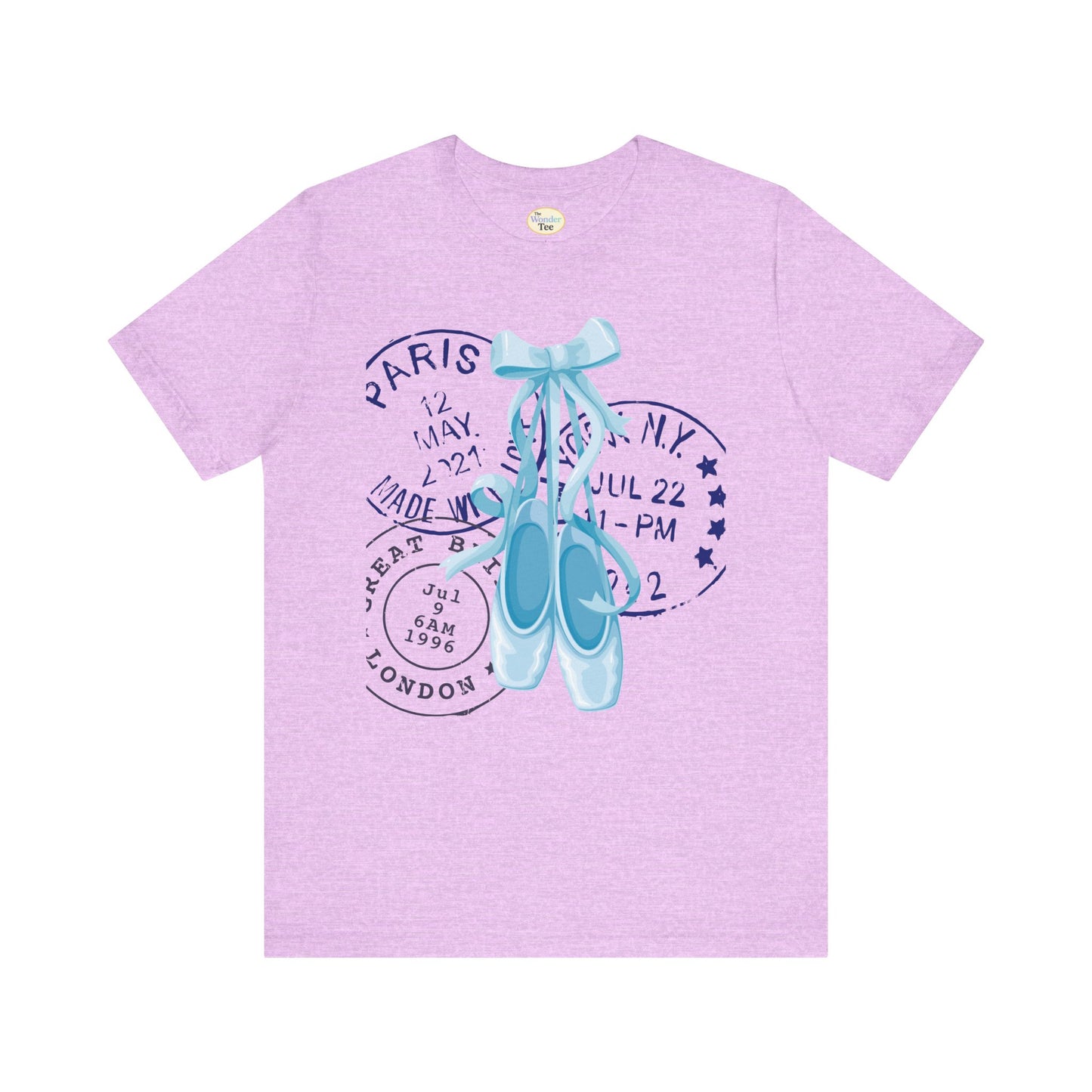 Ballet Letters Tee ā Blue Coquette En Pointe & Postage Edition