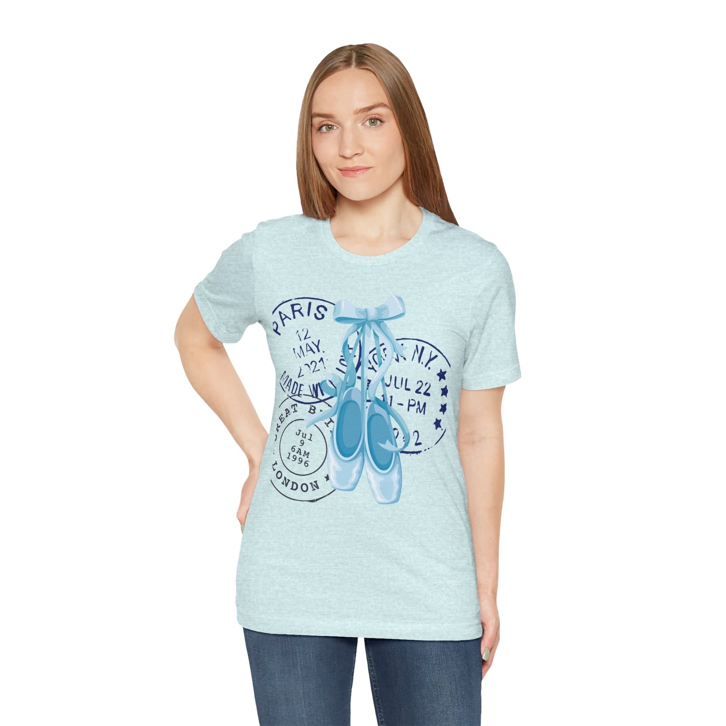 Ballet Letters Tee ā Blue Coquette En Pointe & Postage Edition