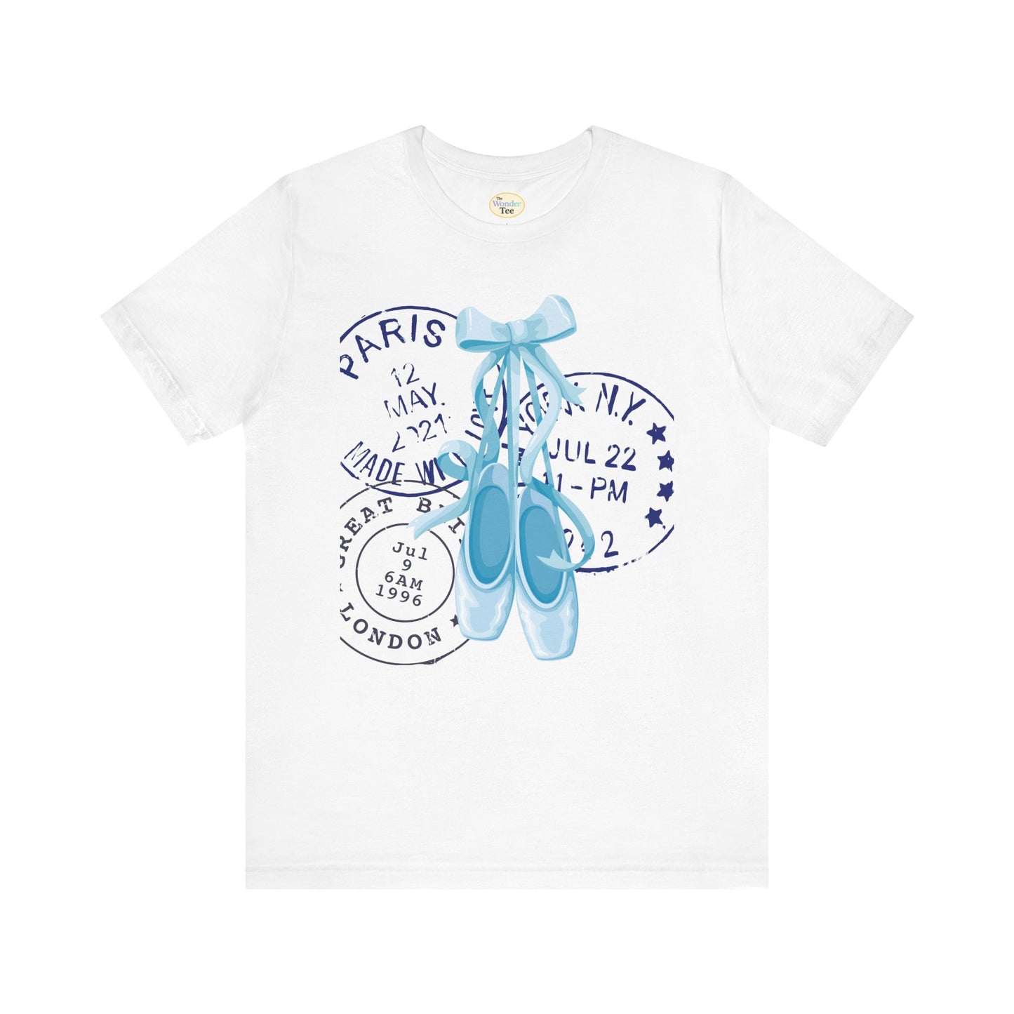 Ballet Letters Tee ā Blue Coquette En Pointe & Postage Edition