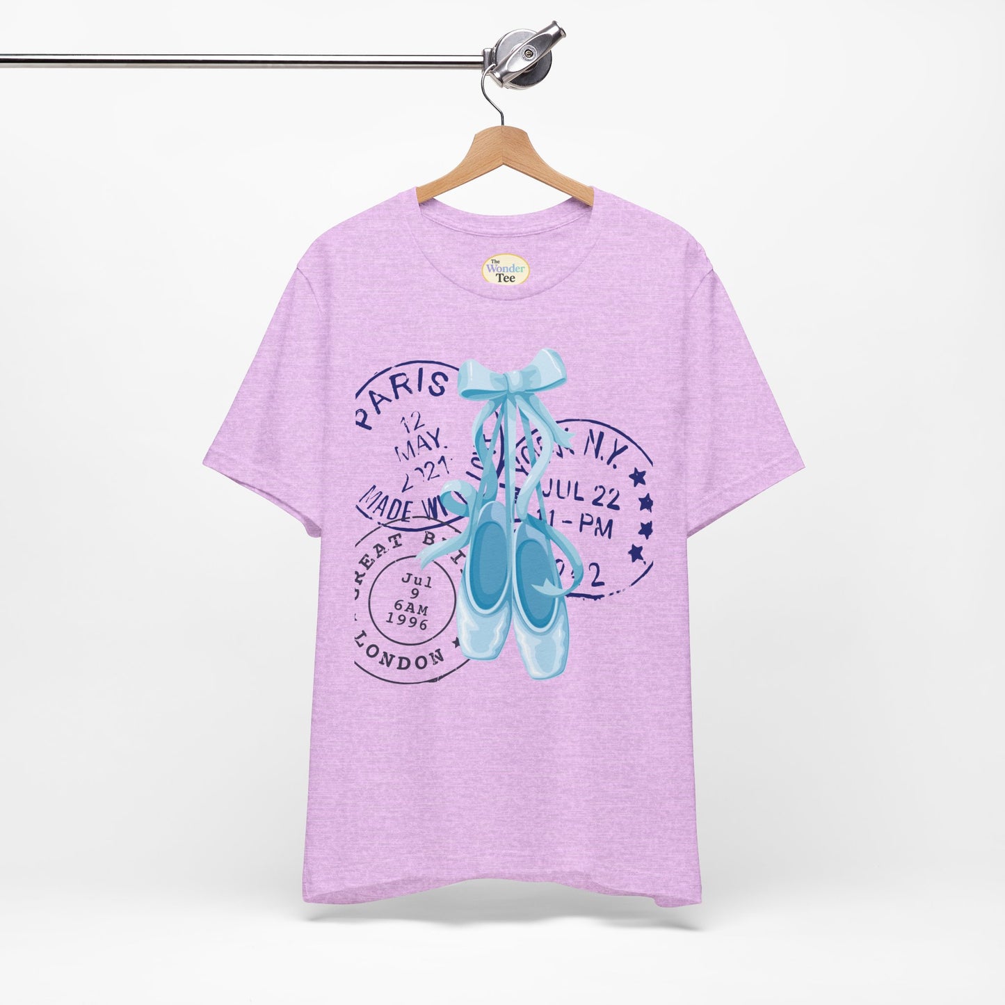 Ballet Letters Tee ā Blue Coquette En Pointe & Postage Edition