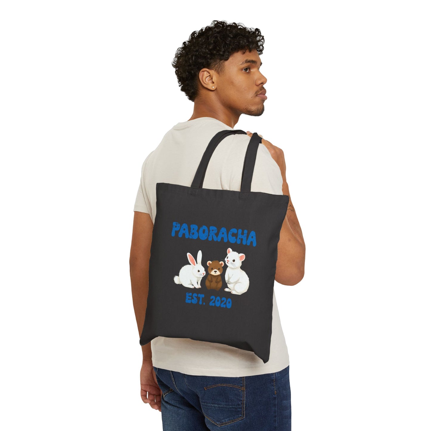 PABORACHA Animal Edition – Black Canvas Tote