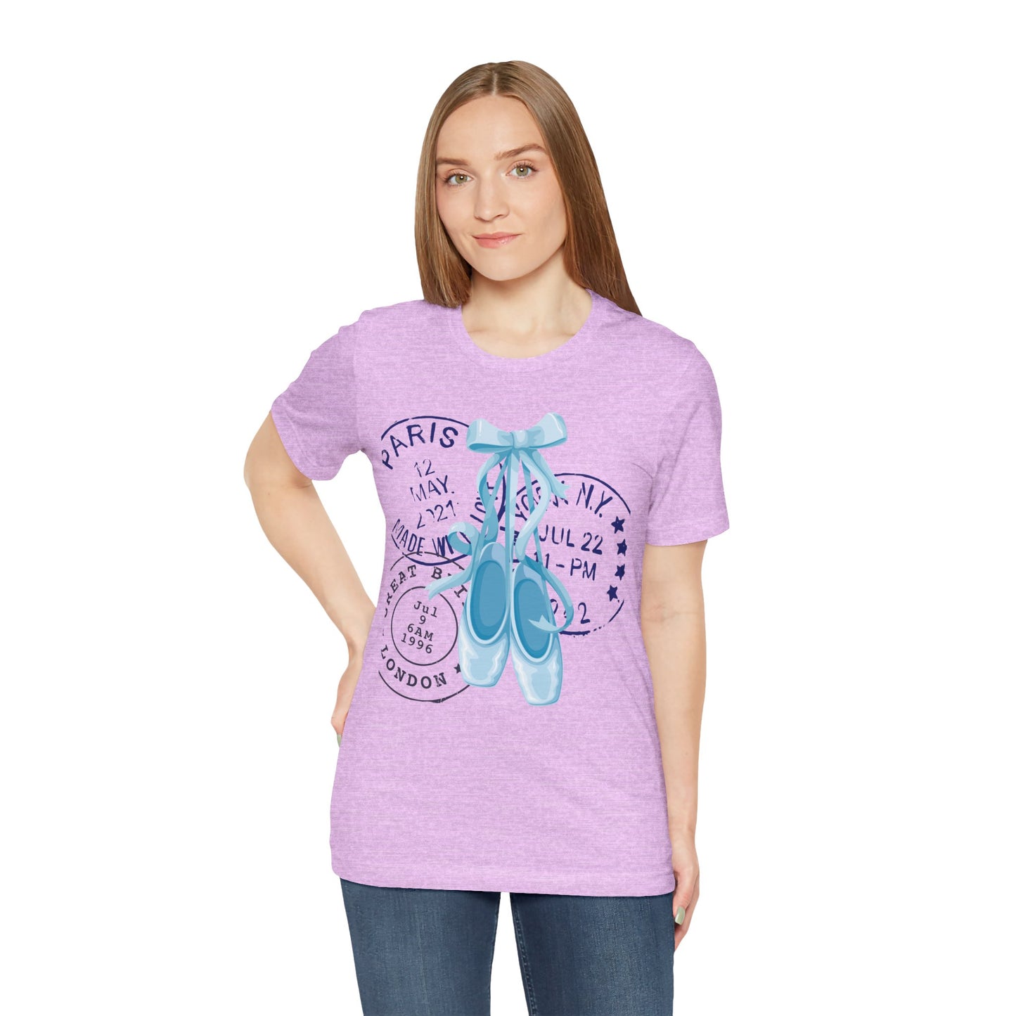 Ballet Letters Tee ā Blue Coquette En Pointe & Postage Edition