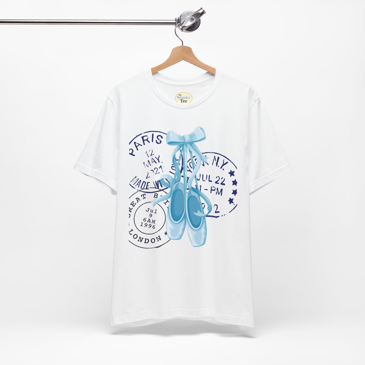 Ballet Letters Tee ā Blue Coquette En Pointe & Postage Edition