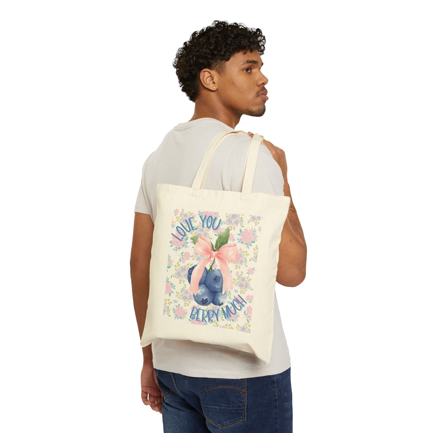 Love You Berry Much Coquette – Canvas Tote