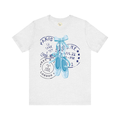 Ballet Letters Tee – Blue Coquette En Pointe & Postage Edition