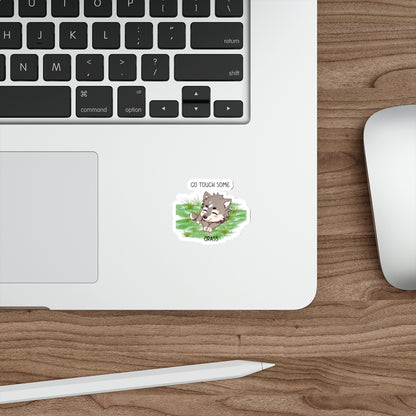 Go Touch Some Grass Sticker – Bang Chan’s PSA (Chibi Wolf Edition)