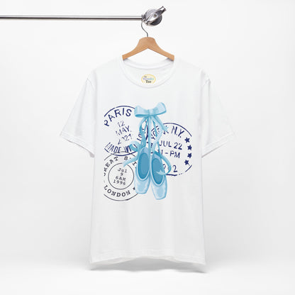 Ballet Letters Tee – Blue Pointe & Postage Edition