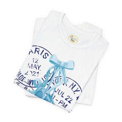 Ballet Letters Tee – Blue Coquette En Pointe & Postage Edition