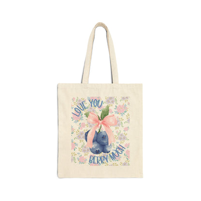 Love You Berry Much Coquette – Canvas Tote