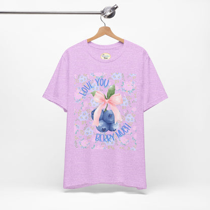 Love You Berry Much Tee – Coquette Blueberry Edition
