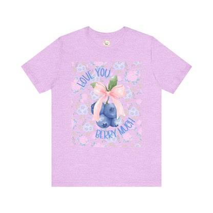 Love You Berry Much Tee – Coquette Blueberry Edition