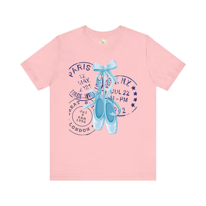 Ballet Letters Tee – Blue Coquette En Pointe & Postage Edition